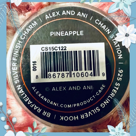 $20 Alex & Ani Silvertone Pineapple Charm for Necklace, Bracelet Keychain A2-10 - Picture 2 of 3